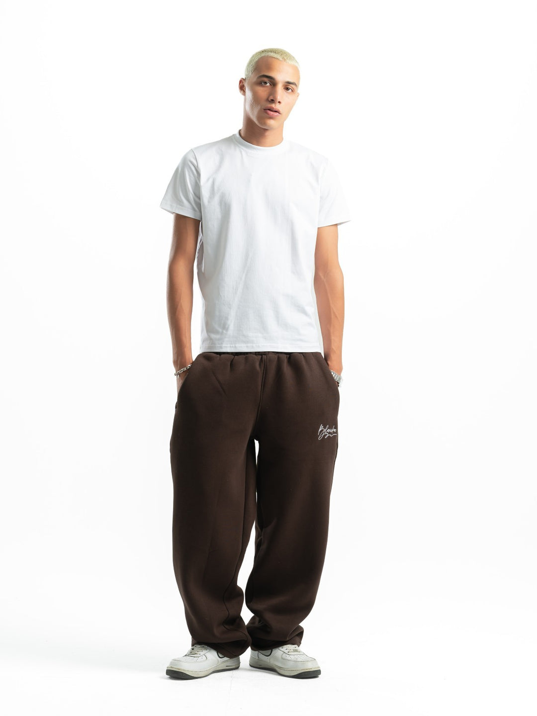 Wide Leg Sweatpants – Brown