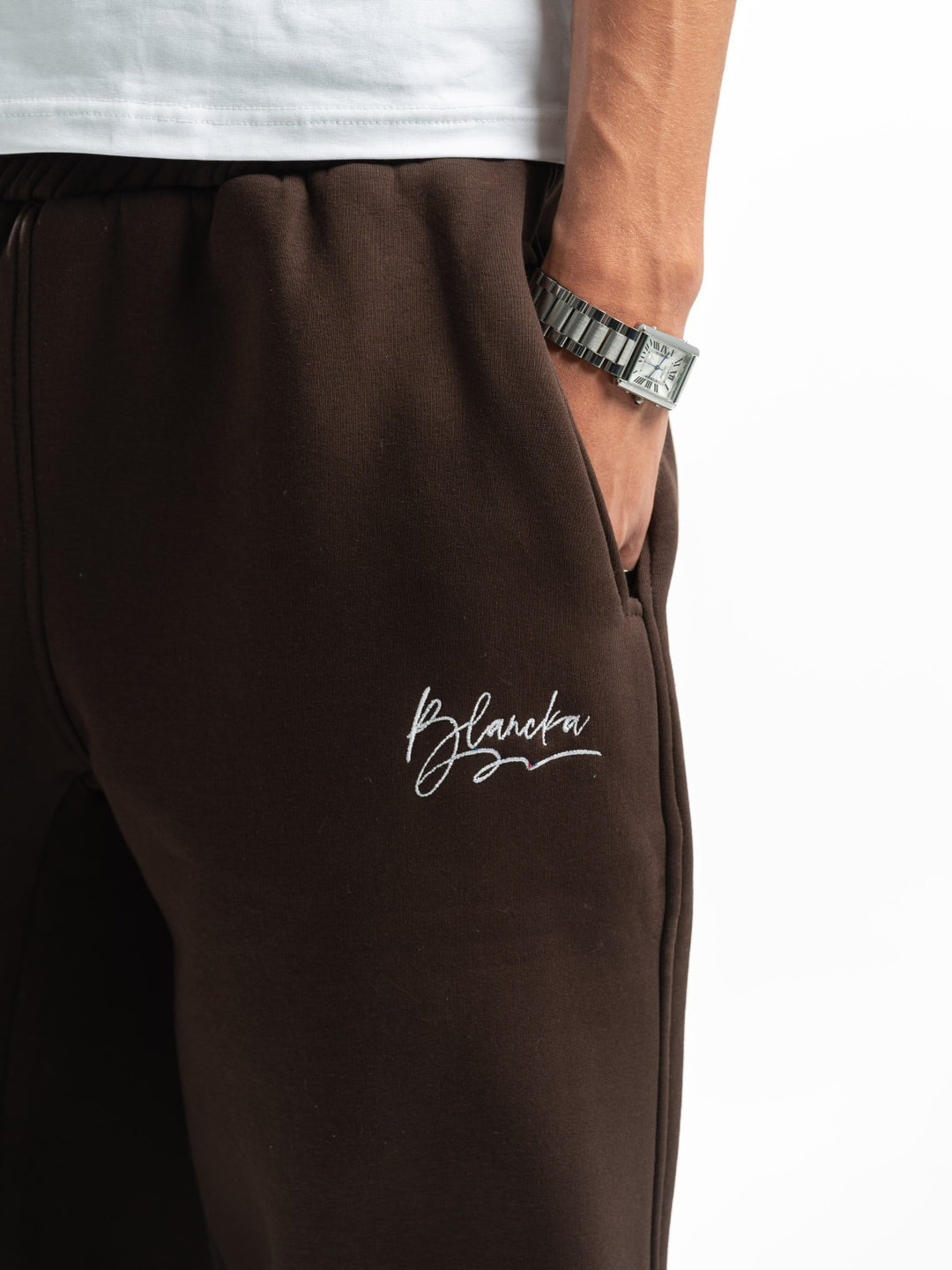 Wide Leg Sweatpants – Brown