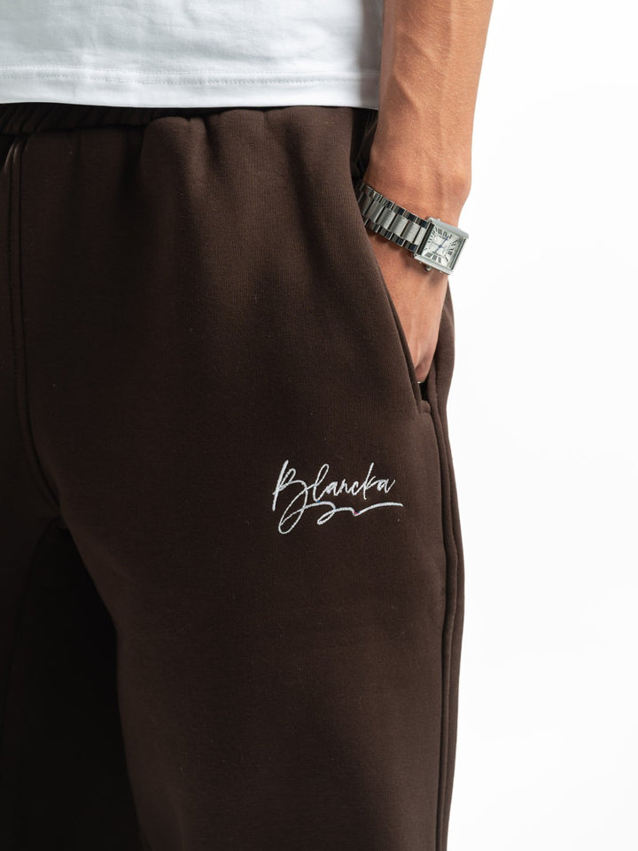 Wide Leg Sweatpants – Brown