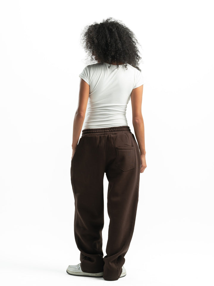 Wide Leg Sweatpants – Brown