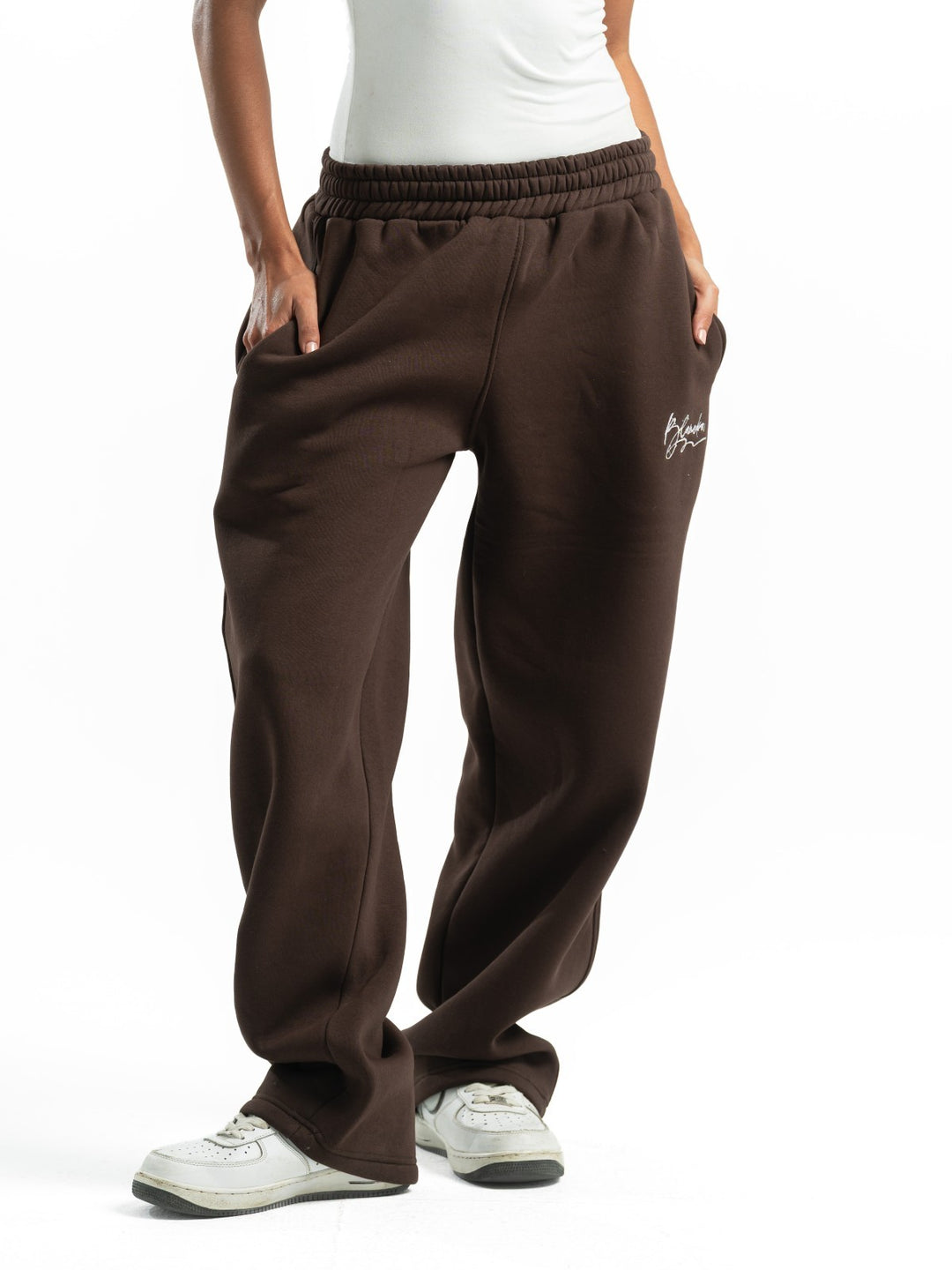 Wide Leg Sweatpants – Brown