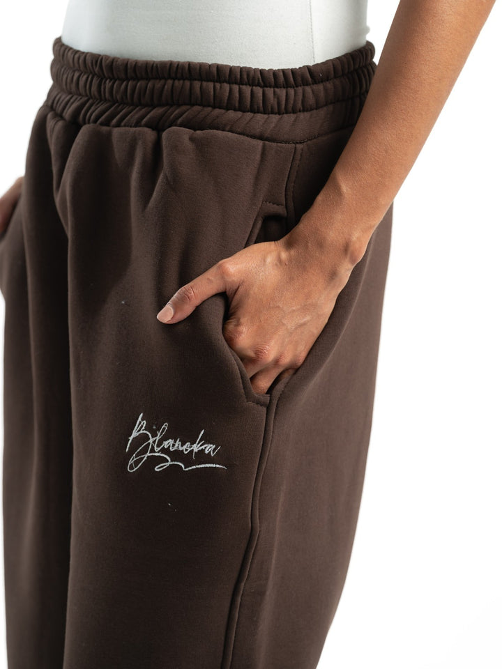Wide Leg Sweatpants – Brown