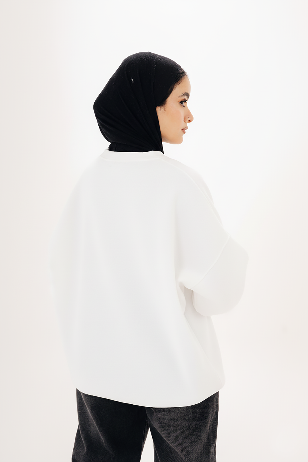 Boxy Brooklyn Crewneck — White