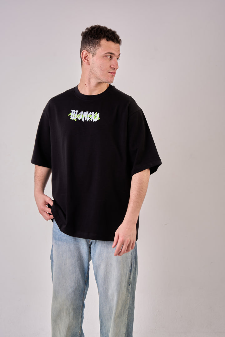 Blancka Graffiti Oversized T-Shirt – Black