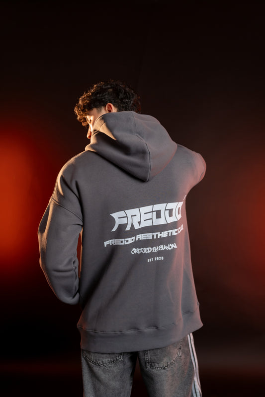 FREDOO Aesthetic Club Hoodie – Grey