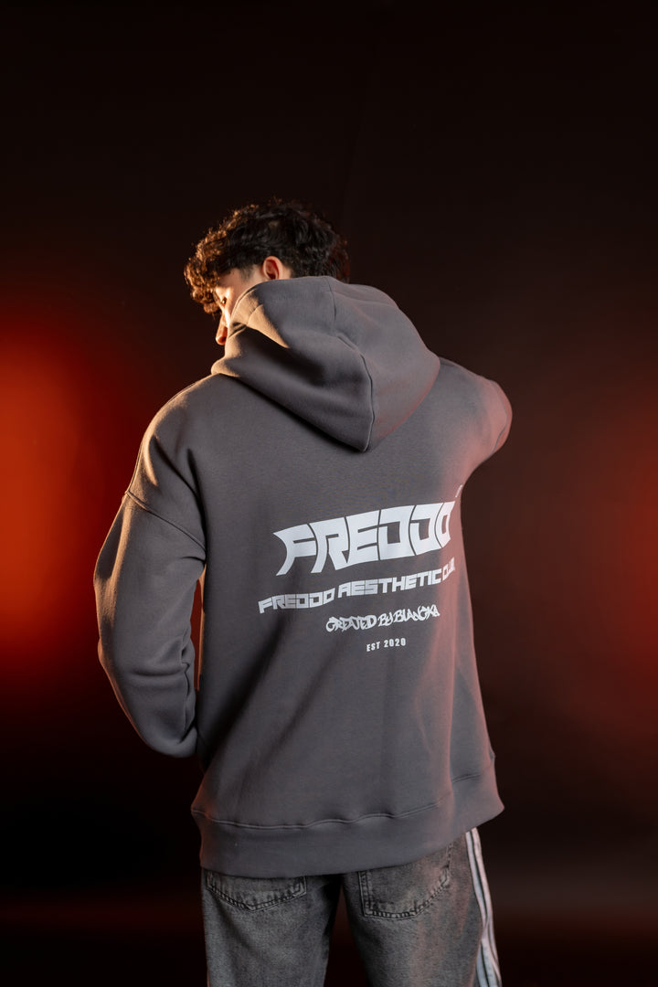 FREDOO Aesthetic Club Hoodie – Grey