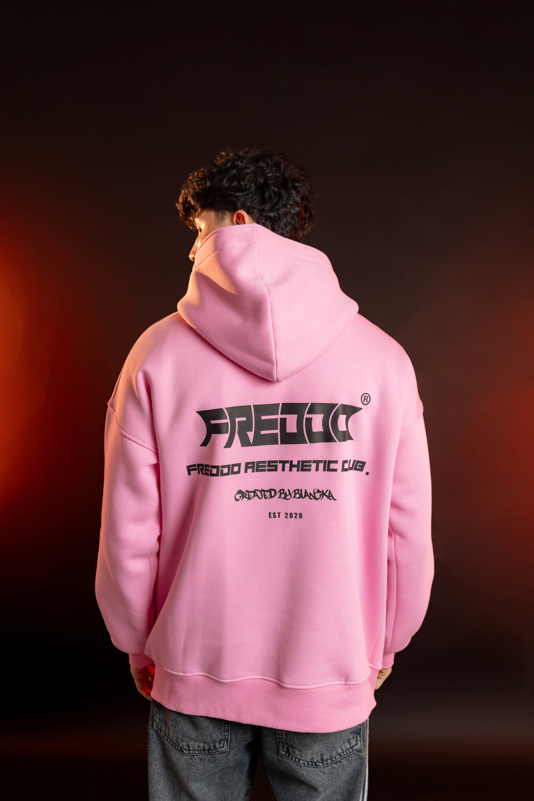 FREDOO Aesthetic Club Hoodie – Pink