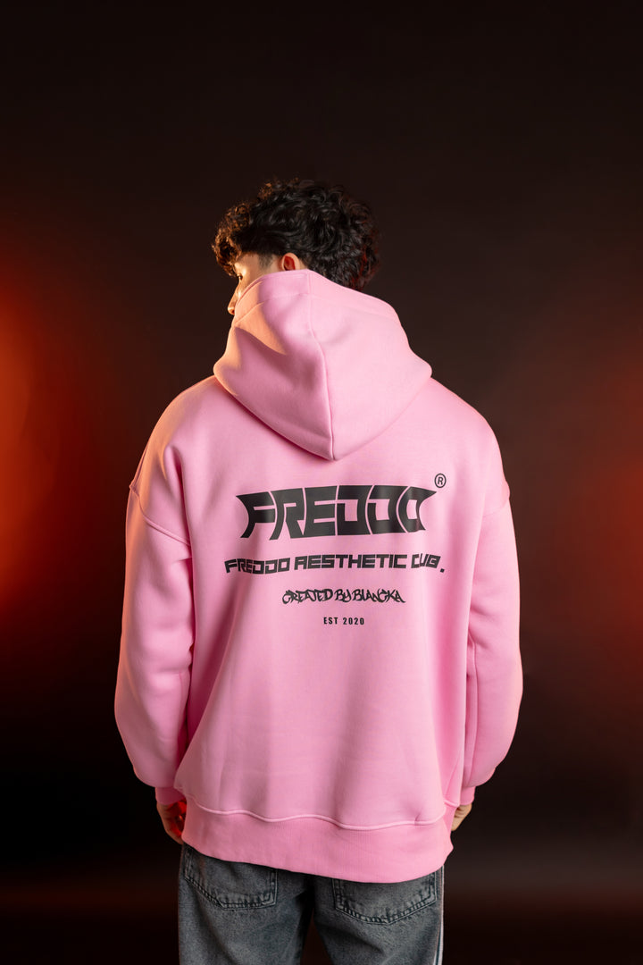FREDOO Aesthetic Club Hoodie – Pink