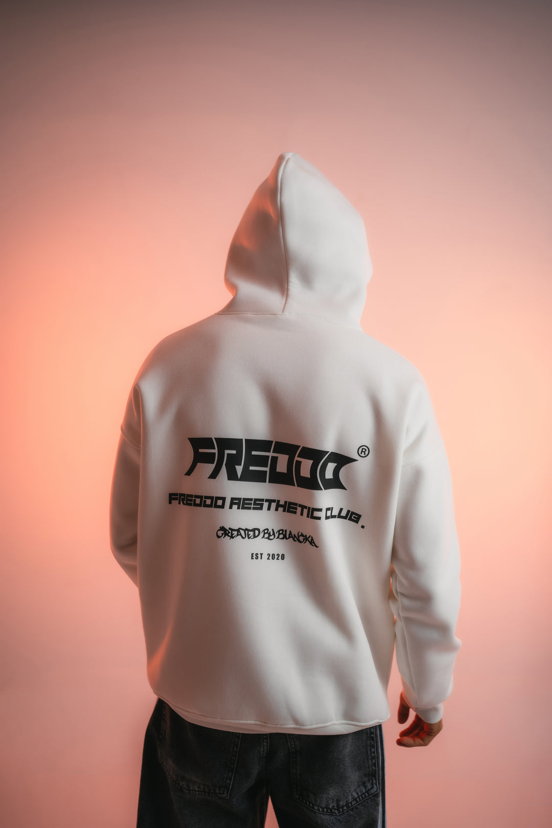 FREDOO Aesthetic Club Hoodie – White