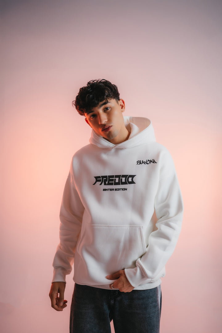 FREDOO Aesthetic Club Hoodie – White