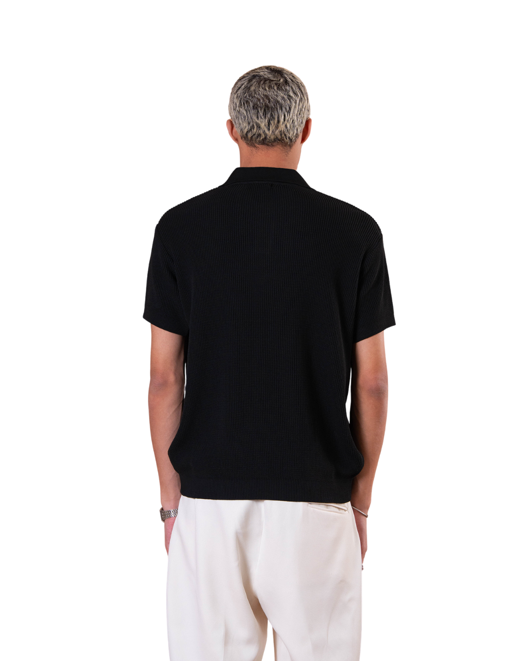 Knitted Polo - Black