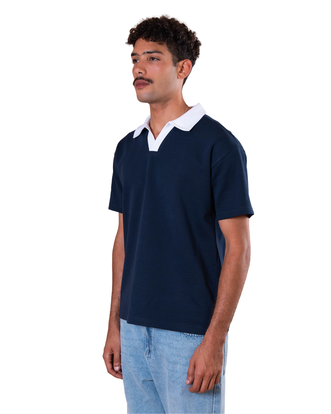 Contrast Polo - Navy