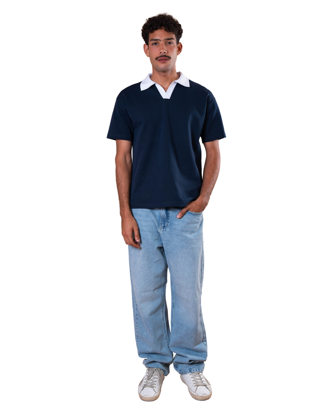 Contrast Polo - Navy