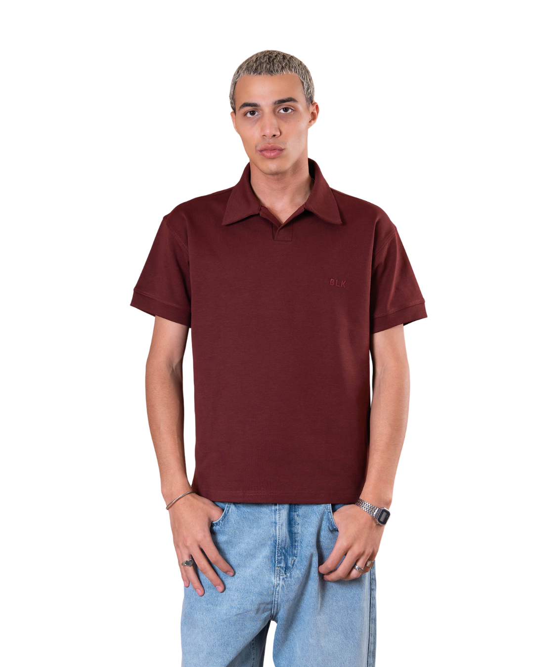 Polo Tee - Burgandy