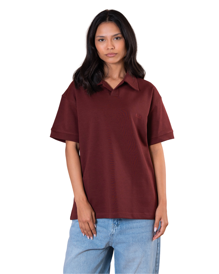 Polo Tee - Burgandy