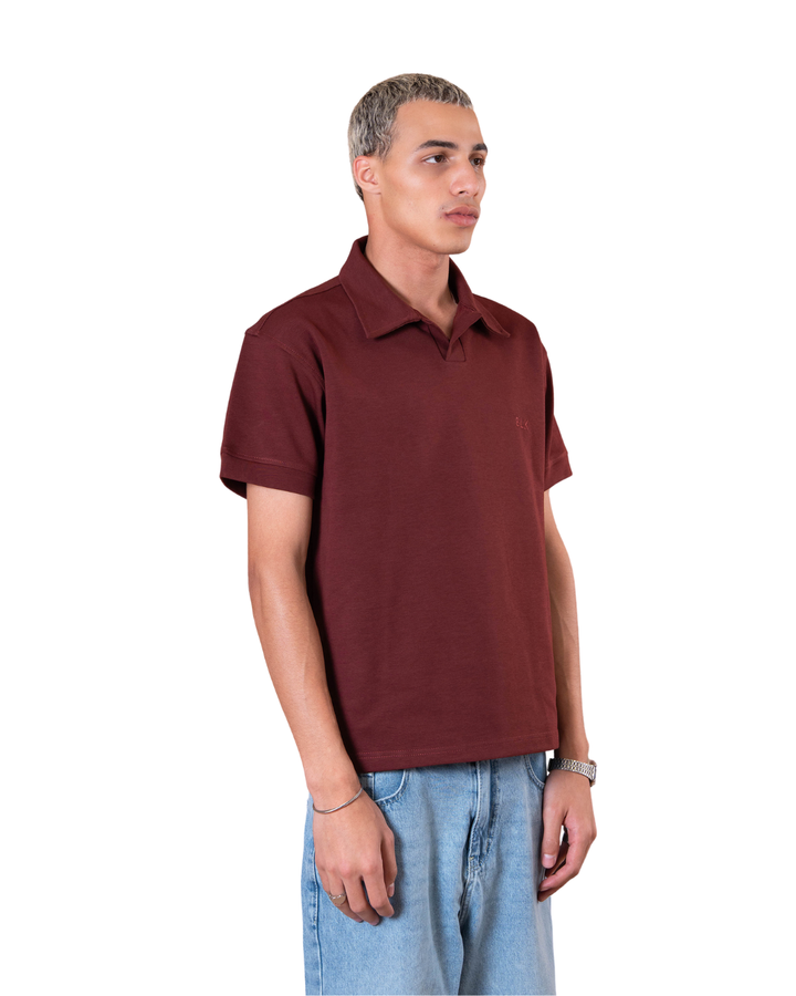 Polo Tee - Burgandy