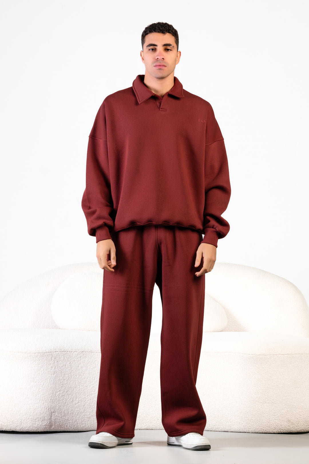 Polo Sweatshirt - Burgandy