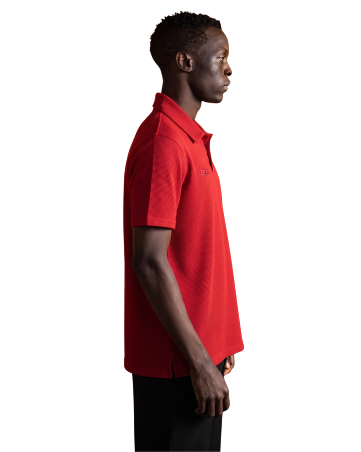 Biscuit Collar Tee - Red
