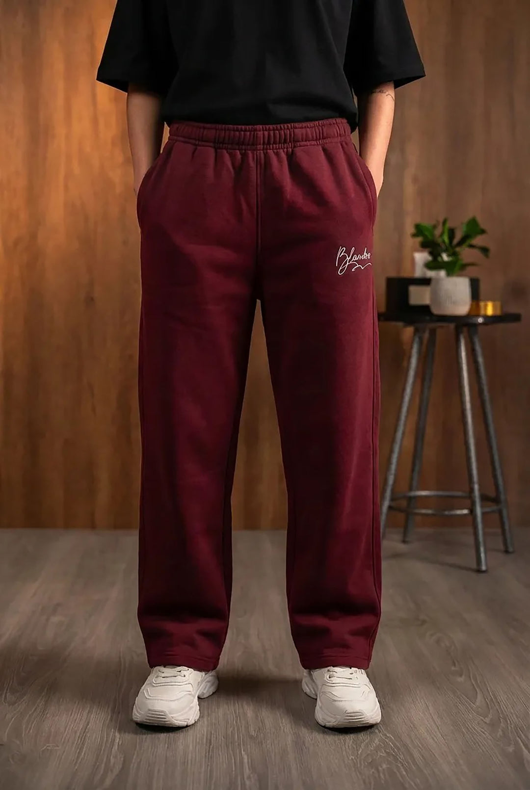 Box Fit Sweatpants - Burgandy