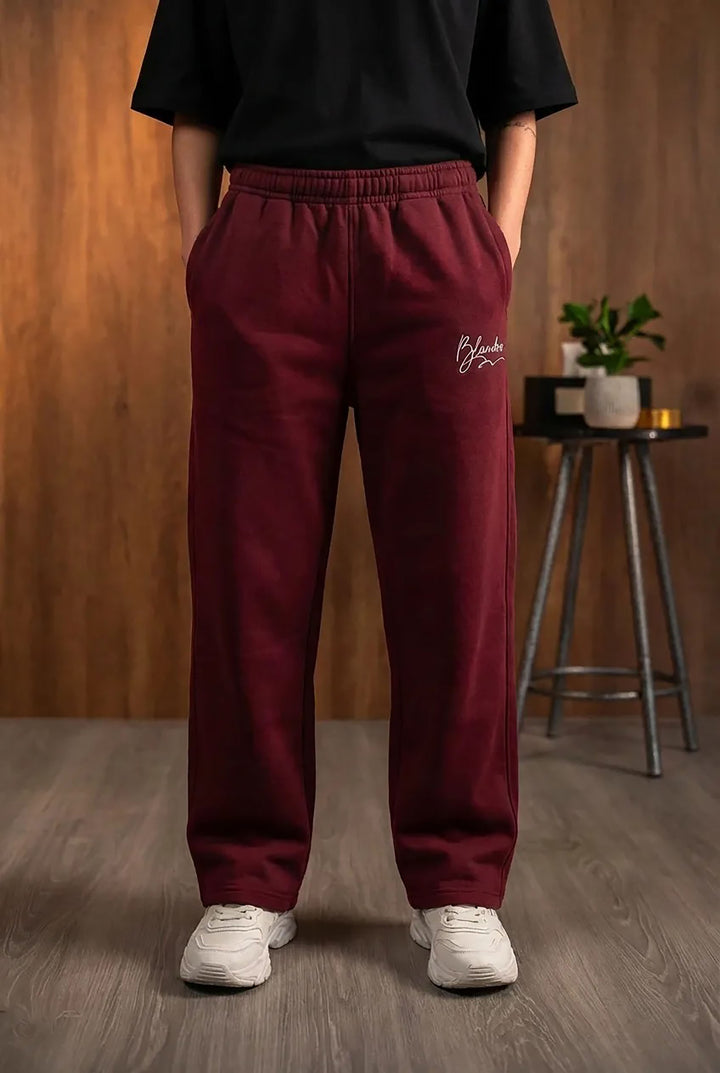 Box Fit Sweatpants - Burgandy
