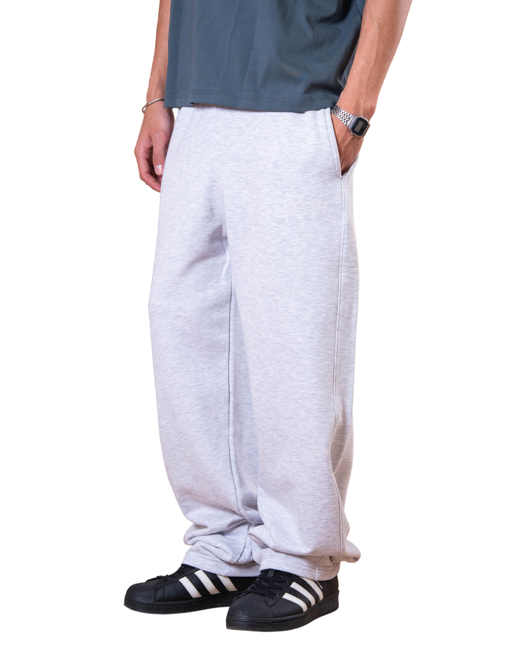 Box Fit Sweatpants - Light Gray