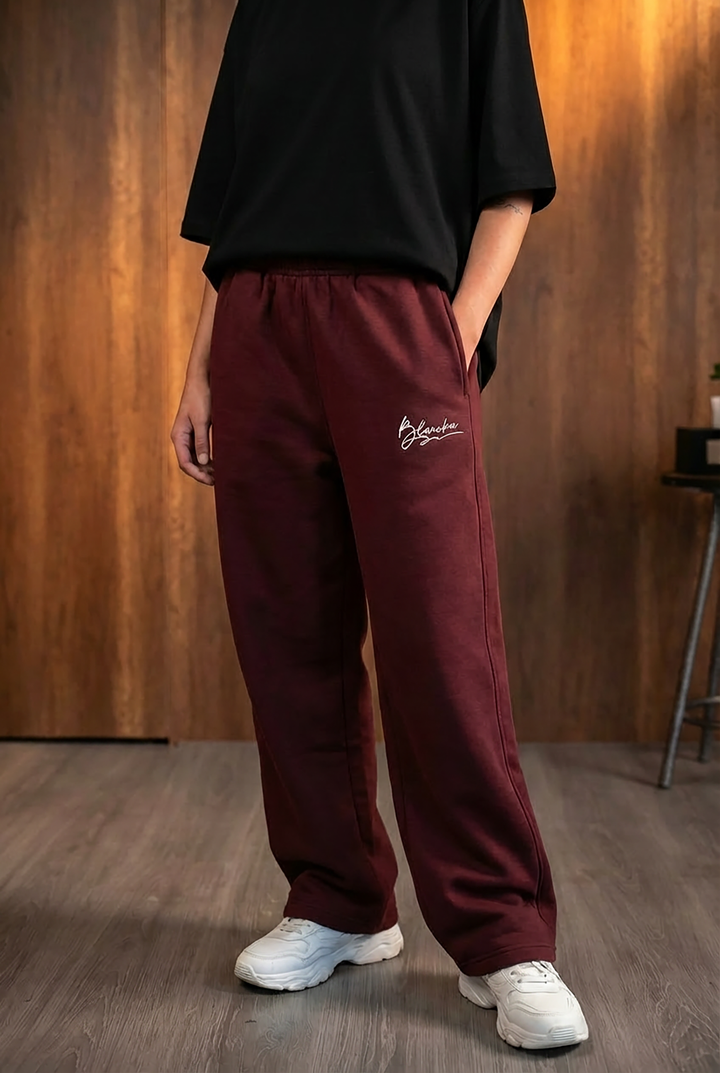 Box Fit Sweatpants - Burgandy