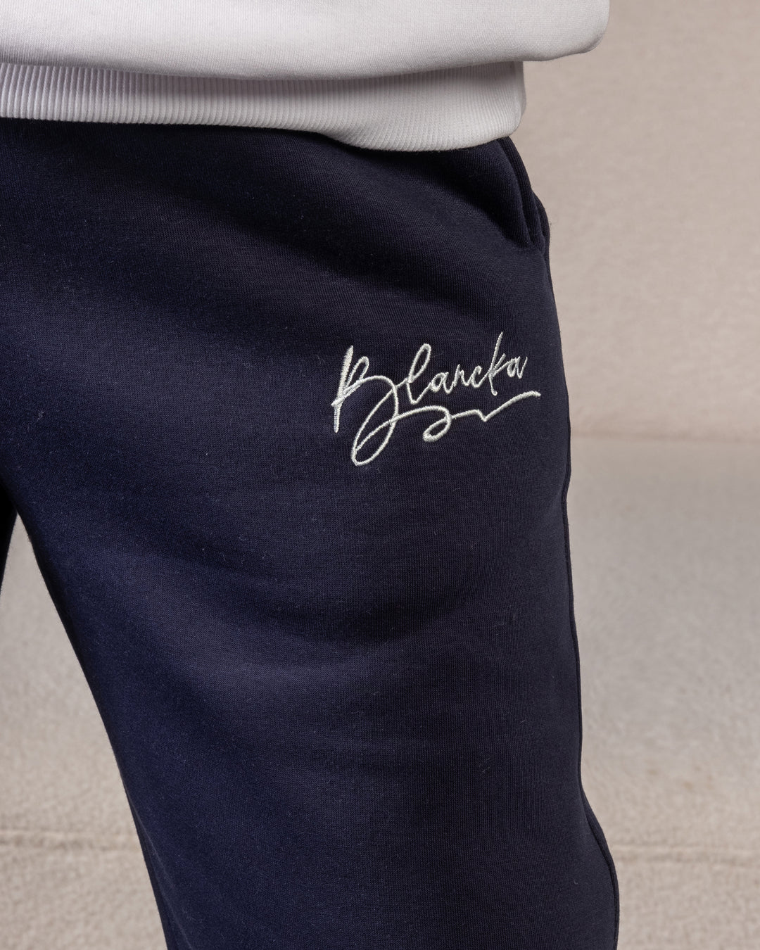 Wide-Leg Sweatpants – Navy