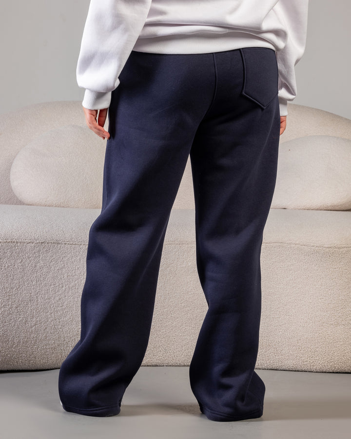 Wide-Leg Sweatpants – Navy
