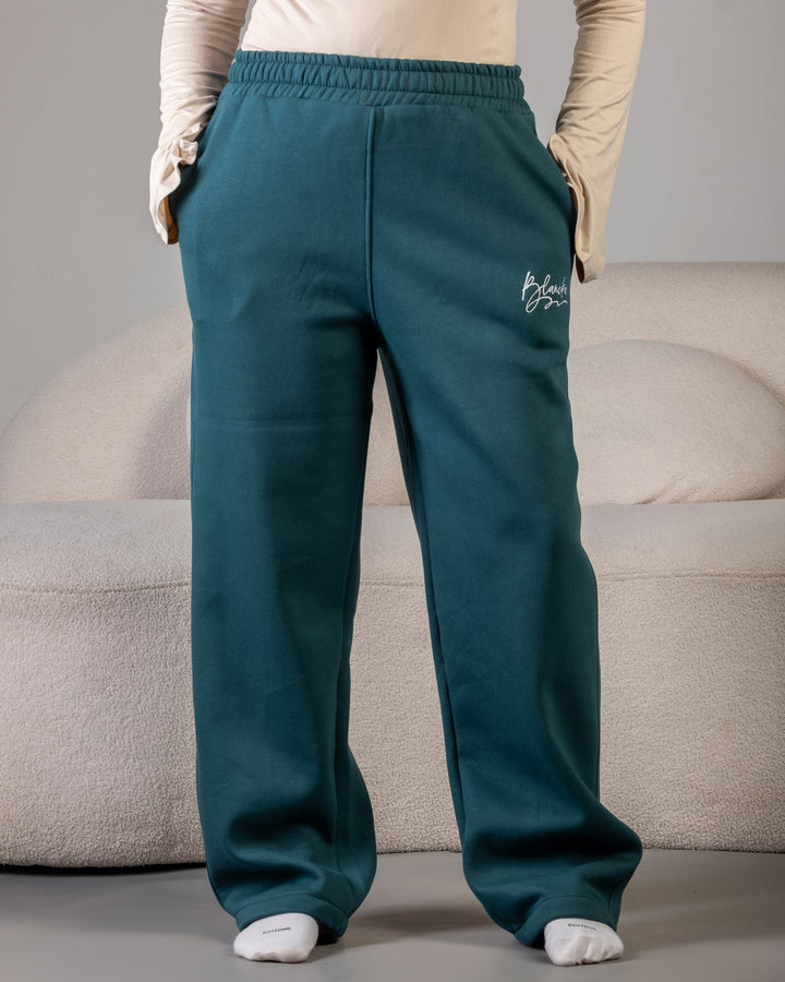 Wide-Leg Sweatpants – Olive