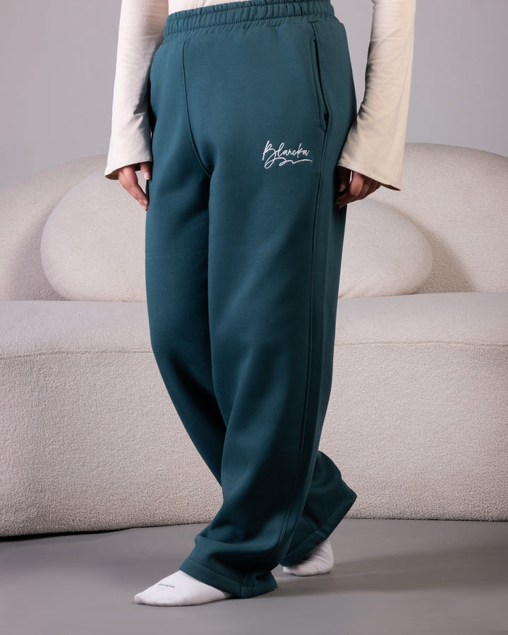 Wide-Leg Sweatpants – Olive