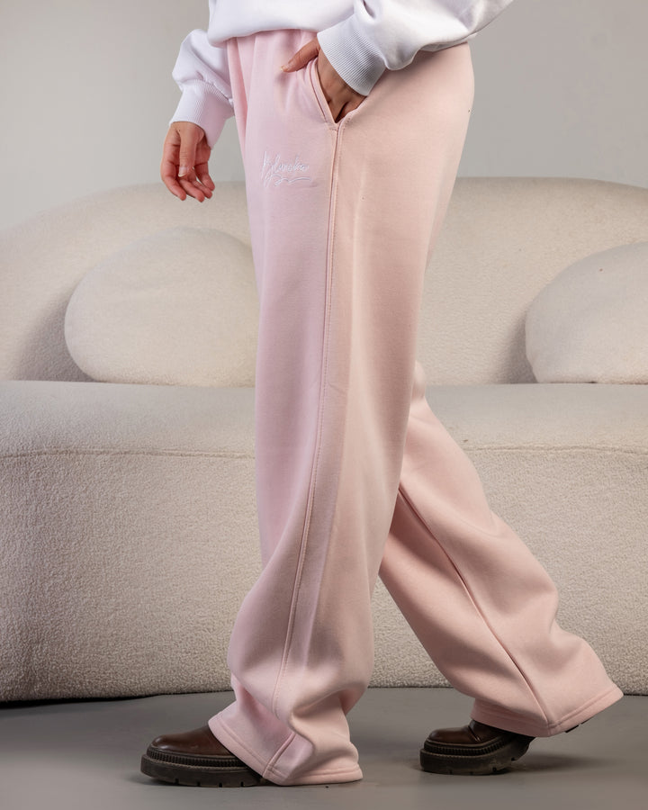 Wide-Leg Sweatpants – Pink