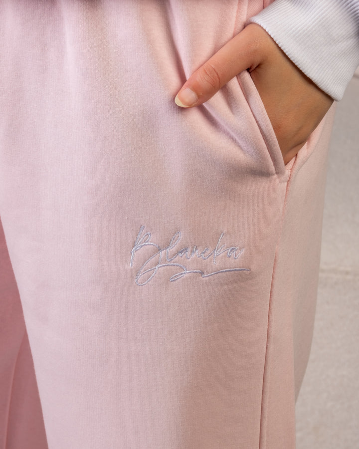 Wide-Leg Sweatpants – Pink