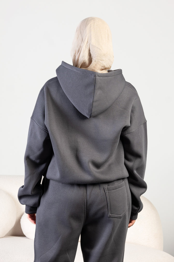 Oversized Zipper Set - Dark Gray